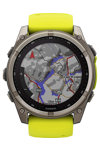 GARMIN Fenix 8 51mm Solar Sapphire Titanium with Amp Yellow Silicone Band (προπαρ.)