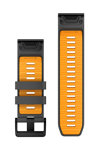 GARMIN QuickFit 26 Graphite with Spark Orange Silicone Band