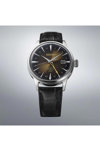 SEIKO Presage 'Rusty Nail' Cocktail Time Automatic GMT Black Leather Strap