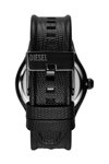 DIESEL Vert Black Leather Strap