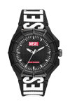 DIESEL Framed Solar Black Fabric Strap