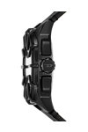 DIESEL Framed Chronograph Black Leather Strap