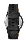 DIESEL Framed Chronograph Black Leather Strap