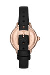 EMPORIO ARMANI Mia Crystals Black Leather Strap