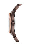 MICHAEL KORS Petite Lexington Crystals Brown Stainless Steel Bracelet