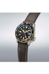 SEIKO 5 Sports SKX GMT Automatic Dual Time Brown Leather Strap