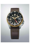 SEIKO 5 Sports SKX GMT Automatic Dual Time Brown Leather Strap