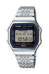 CASIO Vintage Dual Time Chronograph Silver Stainless Steel Bracelet