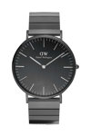 DANIEL WELLINGTON Classic Piano Black Stainless Steel Bracelet 40 mm