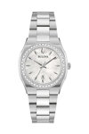 BULOVA Surveyor Diamonds Silver Stainless Steel Bracelet