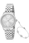 JUST CAVALLI Valentine Crystals Silver Stainless Steel Bracelet Gift Set