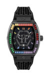 PHILIPP PLEIN The Hexagon Phantom Crystals Black Silicone Strap