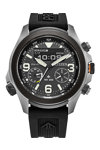 CITIZEN Promaster Land Eco Drive Dual Time Chronograph Black Polyurethane Strap