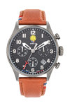 PATROUILLE DE FRANCE Athos 7 Chronograph Brown Leather Strap