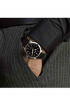 SEIKO Presage Craftsmanship Series Urushi Lacquer Dial GMT Black Leather Strap