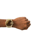 DIESEL Mega Chief Dual Time Chronograph Gold Stainless Steel Bracelet