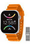 SECTOR S03 Smartwatch Orange Plastic Strap Gift Set