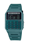 CASIO Vintage Mini Calculator Dual Time Chronograph Turquoise Bio-Resin Strap