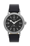 TIMEX Waterbury Standard Black Leather Strap