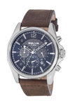 3GUYS Chronograph Brown Leather Strap