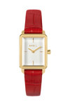 BREIL Carre Red Leather Strap