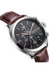 LEDOM Explorer Dual Time Brown Leather Strap